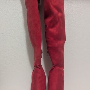 Jessica Simpson Red Over-the-Knee Boots